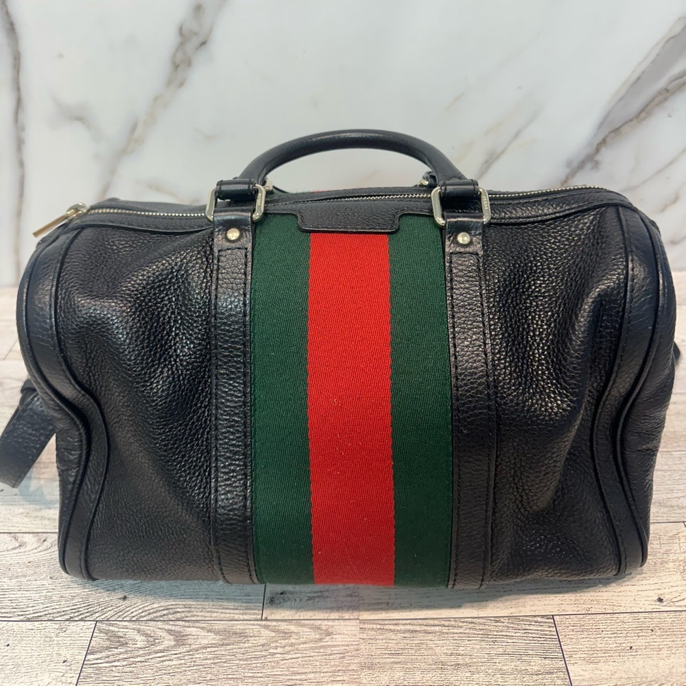 Gucci Web Boston Duffle Bag (Pristine Condition)